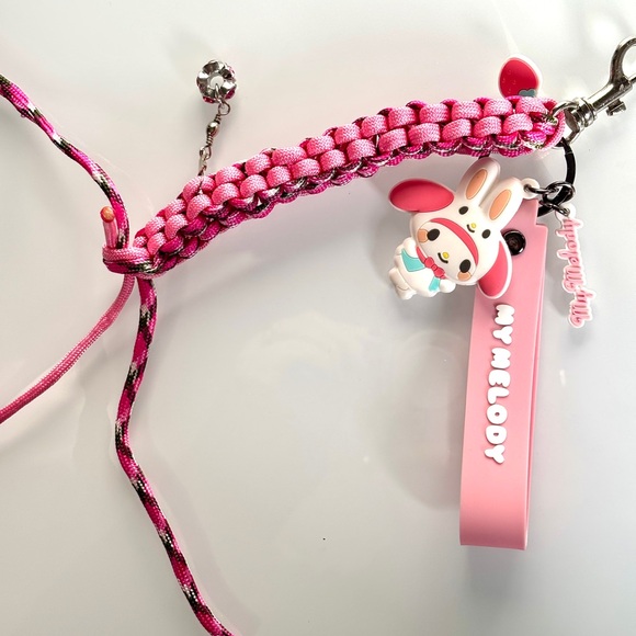 Miu Miu Style |  My Melody Paracord Sanrio Jane Birkinfy Miniso Keyfob Handmade - Picture 2 of 8